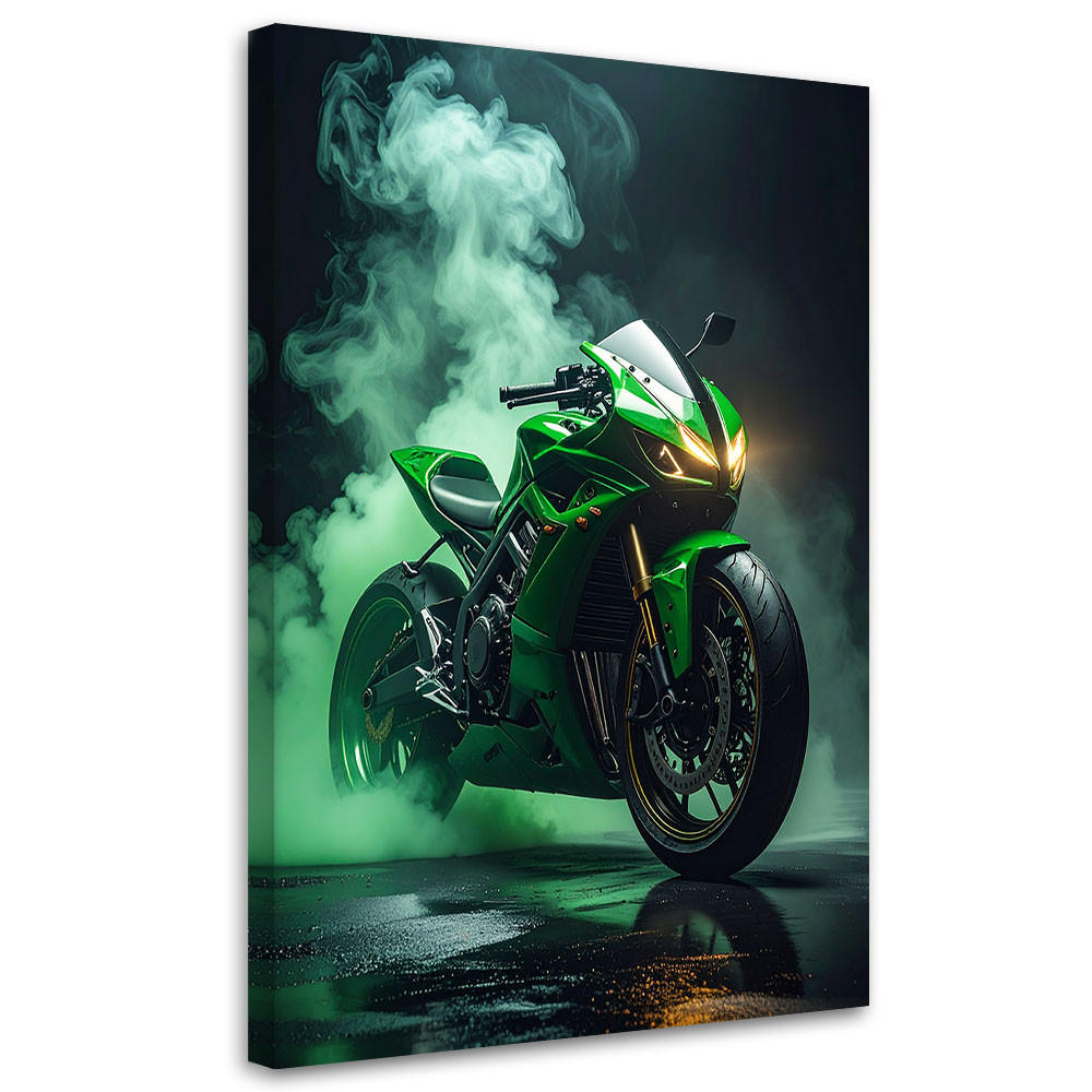 LEINWANDBILD Kraftfahrzeuge 60x90cm - Grün, Textil (60/90cm) - Feeby