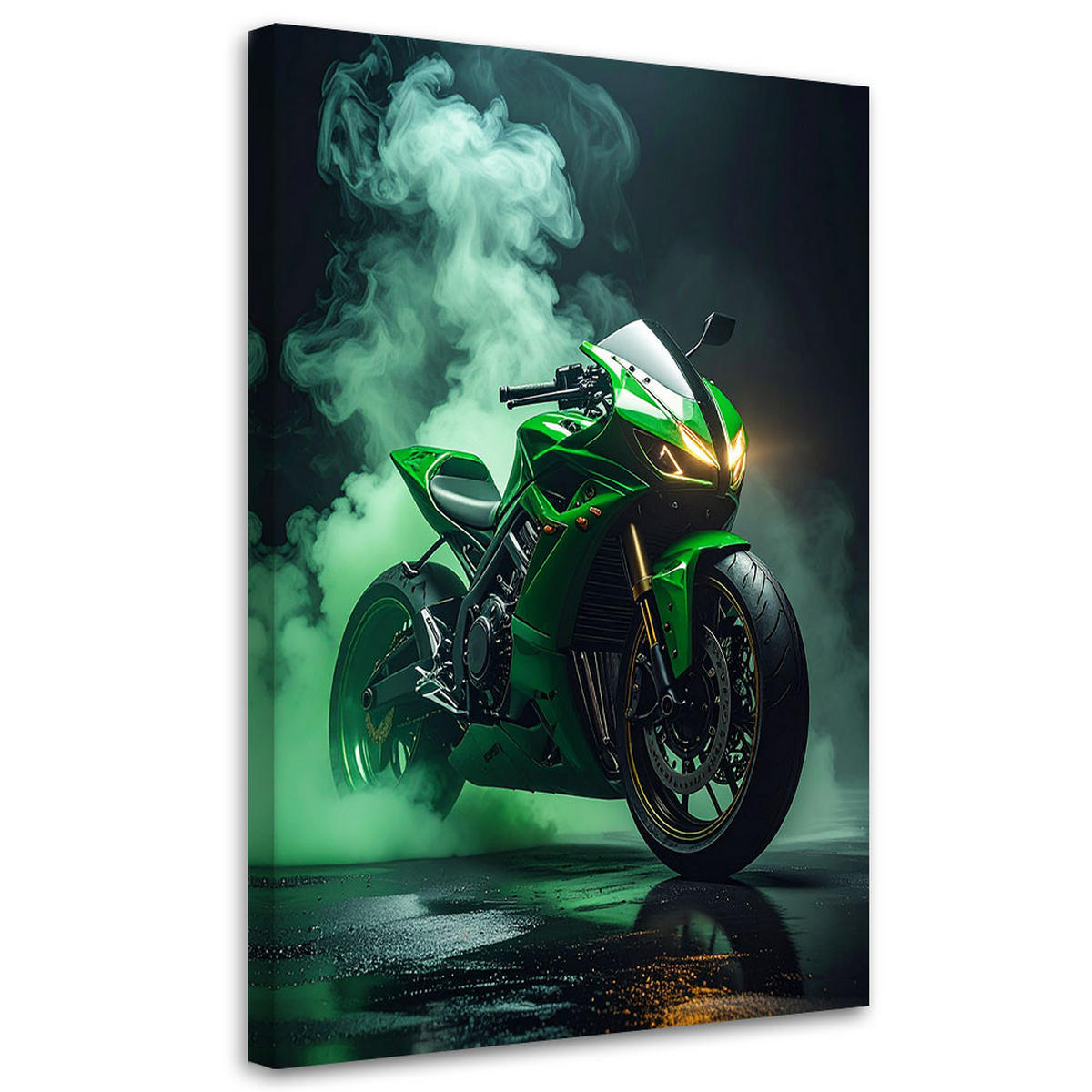 LEINWANDBILD Kraftfahrzeuge 60x90cm - Grün, Textil (60/90cm) - Feeby