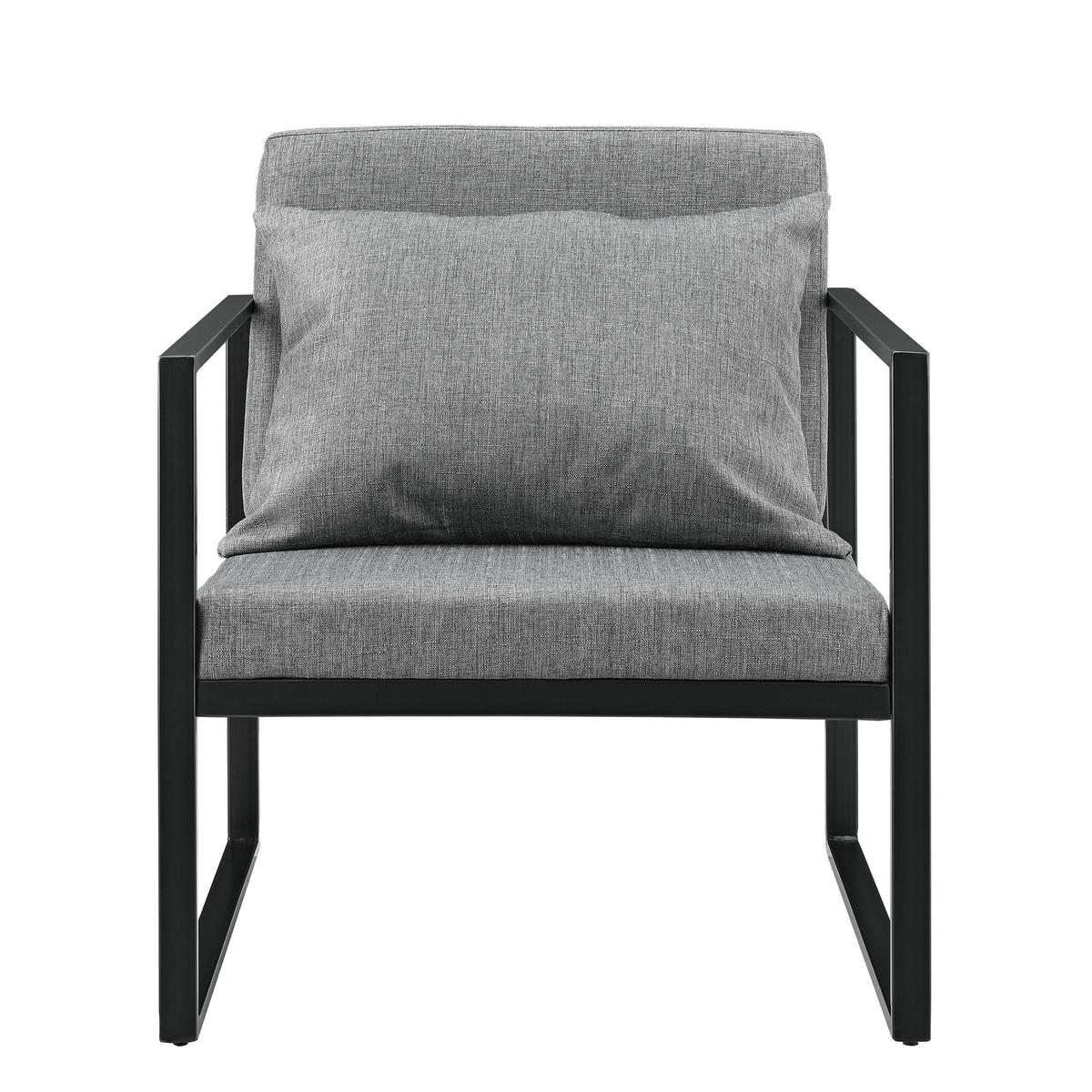 SADA KŘESEL 2 KS Ragusa - tmavě šedá, kov/textil (60/70/60cm) - [en.casa]