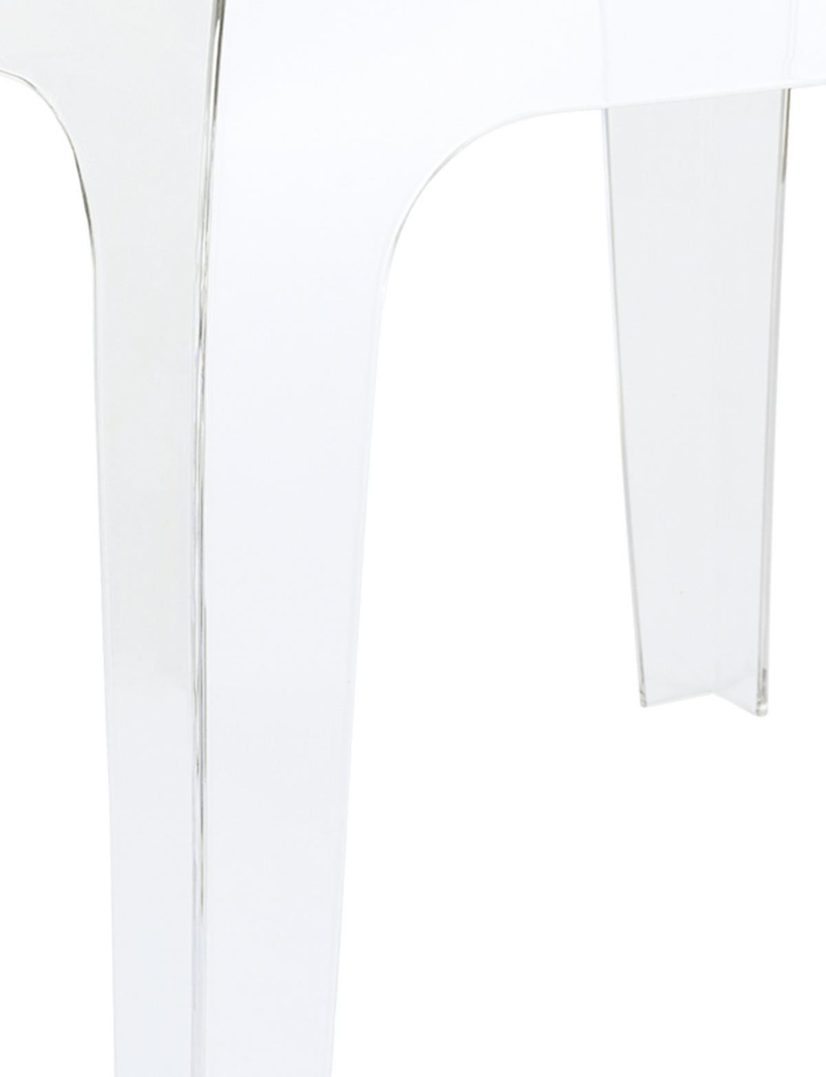 GARTENTISCH eckig 51/51/43 cm Kunststoff transparent - Transparent, Kunststoff (51/51/43cm) - CLP