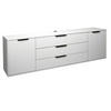 LOWBOARD Erna 216x45x67 Kreidegrau matt Lack - Hellgrau, Holzwerkstoff (216/67/45cm) - 58aufmkessel