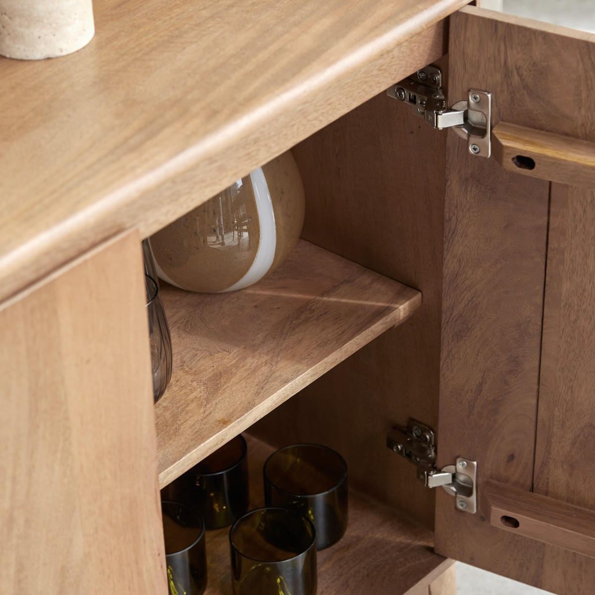 SIDEBOARD Gabrielle Braun aus Mango - Braun, Holz (160/81/40cm) - Tikamoon