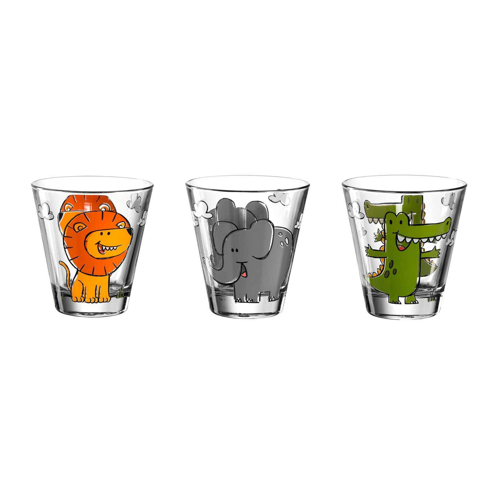 KINDERBECHER Bambini bunt 215 ml 3er Set - Multicolor, Glas (0.215L) - Leonardo Living