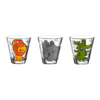 KINDERBECHER Bambini bunt 215 ml 3er Set - Multicolor, Glas (0.215L) - Leonardo Living
