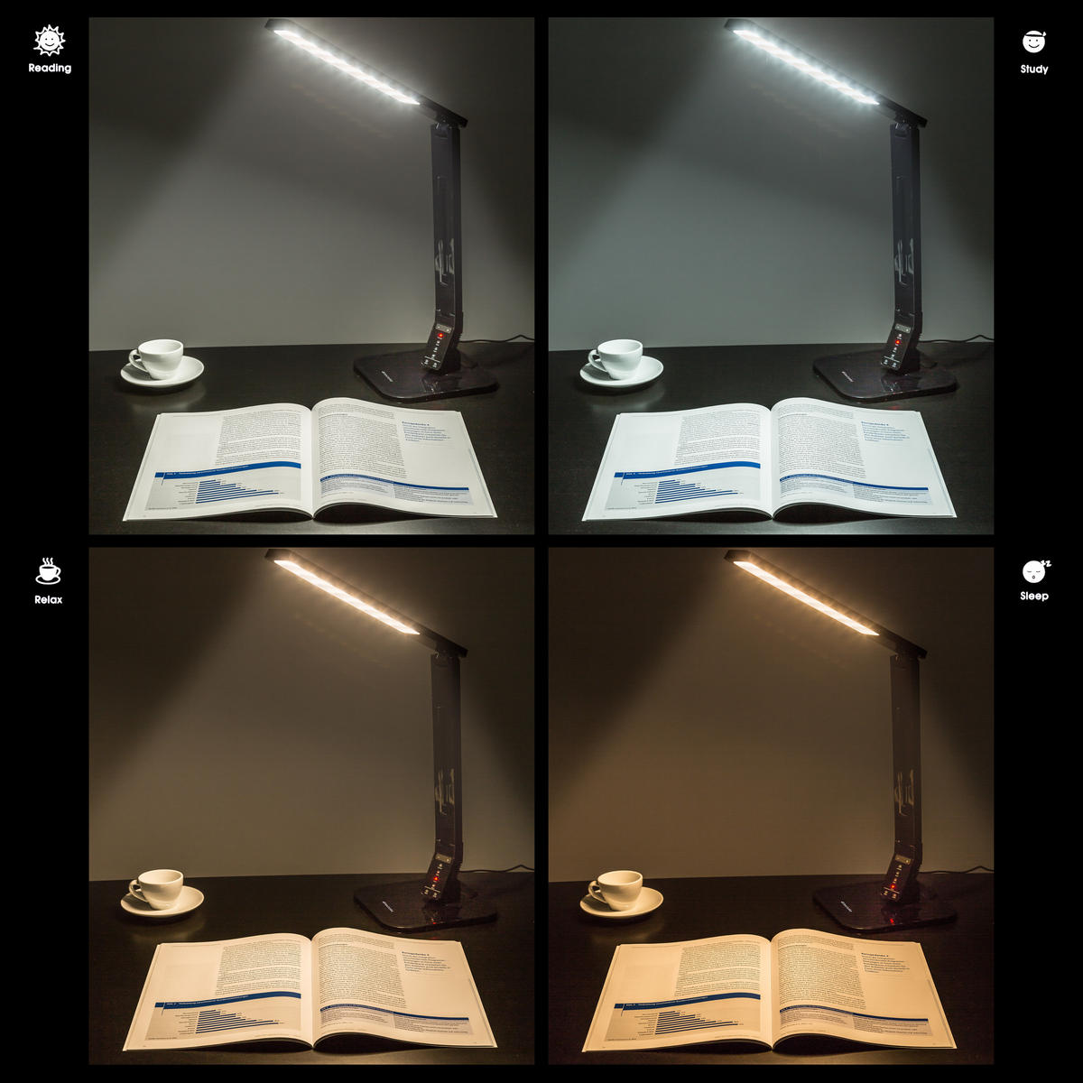 SCHREIBTISCHLAMPE ,inklusive USB-Anschluss,schwarz - Schwarz, Kunststoff (46/2.1/18cm) - tectake