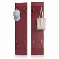 GARDEROBENPANEEL Wandpaneel Bordeaux Hochglanz - Bordeaux, Holzwerkstoff (120/28/2cm) - Vladon