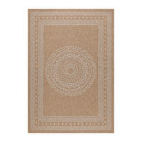 TEPPICH Outdoor Flachgewebe Vintage Polypropylen Terrasse Beige Rechteckig 200x290 - Beige, Textil (200/290cm) - KADIMA DESIGN