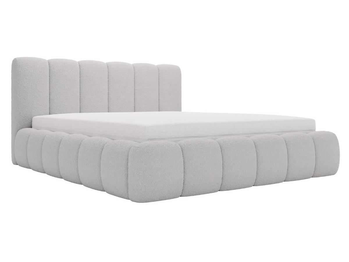 POLSTERBETT Cloud 160x200 Bouclé-Stoff Grau - Grau, Textil (160/200cm) - Graingold