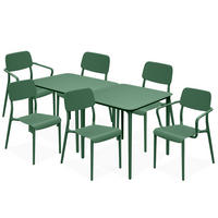 GARTENMÖBEL-SET GALIO, 8-tlg - Grün, Kunststoff - KONSIMO®
