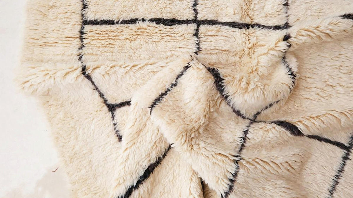 BERBERTEPPICH aus reiner Wolle 174x 254 cm - Beige, Naturmaterialien (174/254cm) - AFK Living