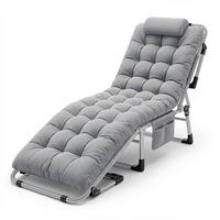 GARTEN-RELAXSESSEL Klappbarer Dream - Grau, Metall (67/75.5/193cm)