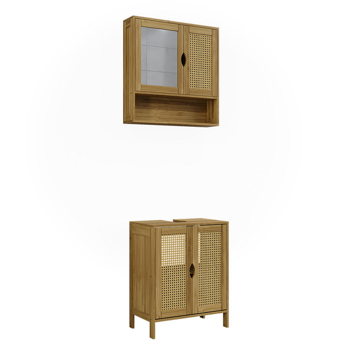 KOUPELNOVÝ NÁBYTEK Liora Bambus - zelená barva, kompozitní dřevo (48/60/29cm) - Vicco