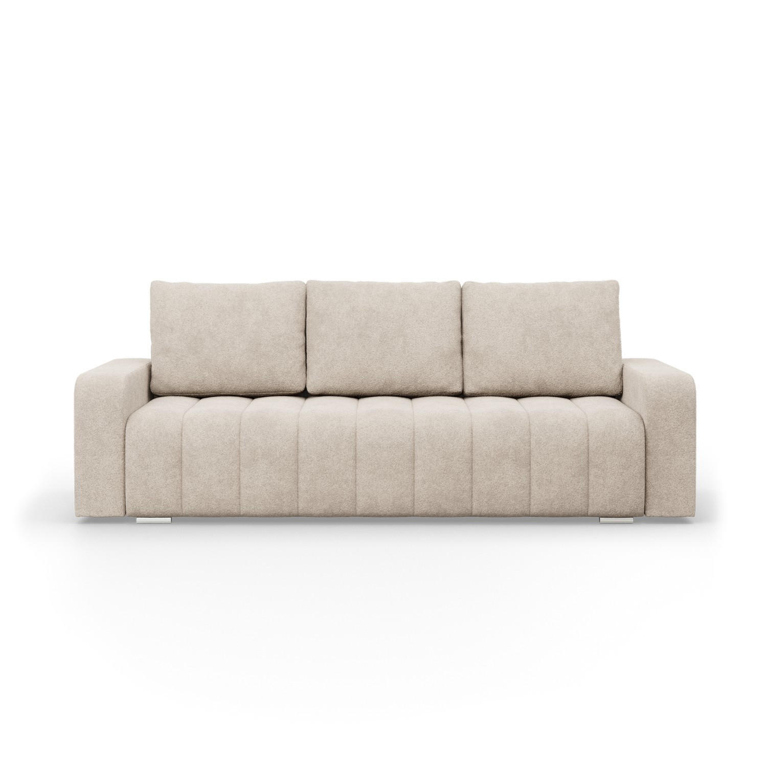 SOFA 3-SITZER MIT SCHLAFFUNKTION ABRIELLE Beige - Beige, Textil (97/87/227cm) - Mebligo