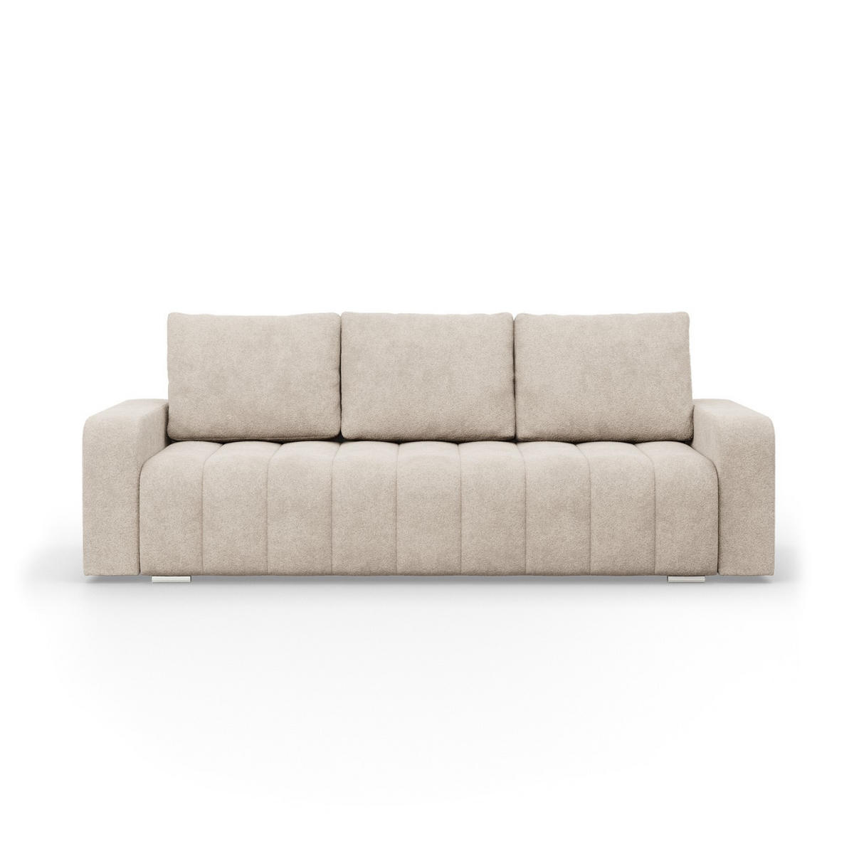 SOFA 3-SITZER MIT SCHLAFFUNKTION ABRIELLE Beige - Beige, Textil (97/87/227cm) - Mebligo