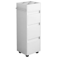 BADEZIMMERSCHRANK, weiß 33/30/90 cm - Weiß, Holzwerkstoff (93/13/35cm)