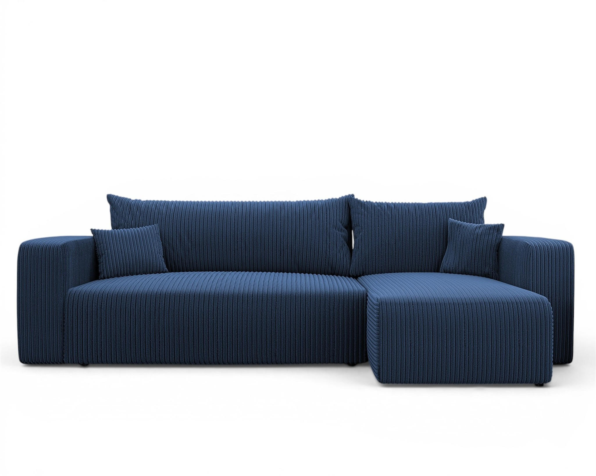 ECKSOFA Luna Mit Schlaffunktion - Blau, Holzwerkstoff/Textil (145/248cm) - Fun Möbel