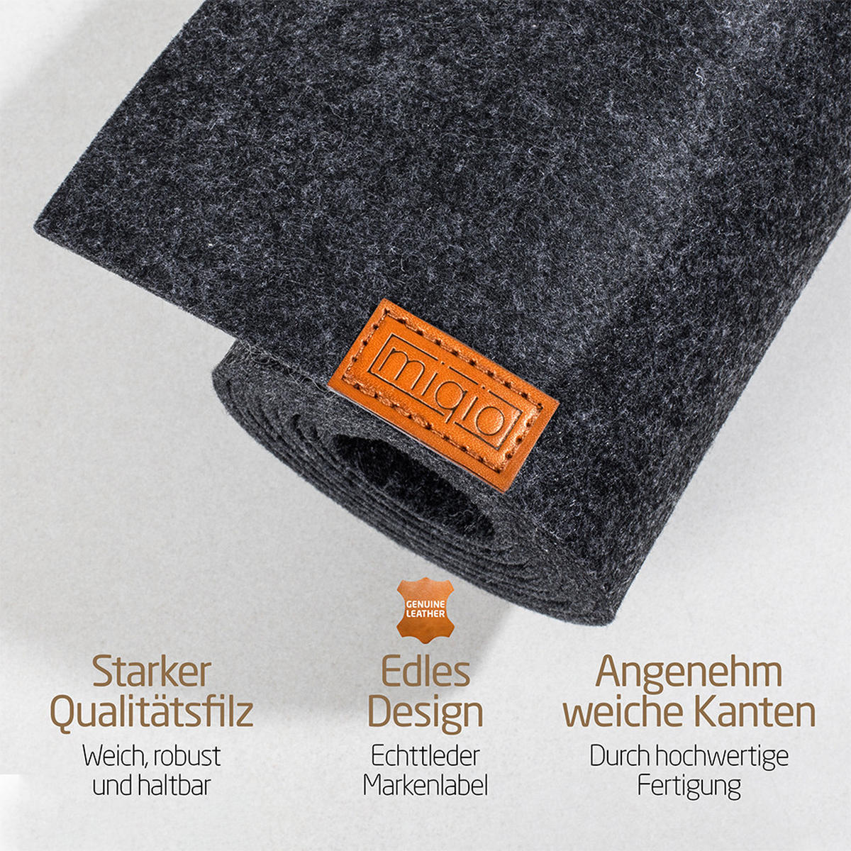 TISCHLÄUFER 100 x 30 cm - Dunkelgrau, Textil (100/30/1cm) - Miqio Design