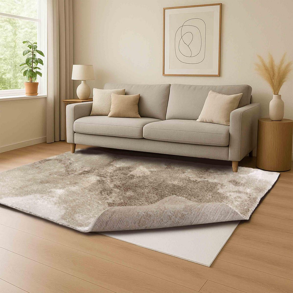 HOCHFLORTEPPICH PAULIE - Hellbraun, Textil (160/230cm) - Astra