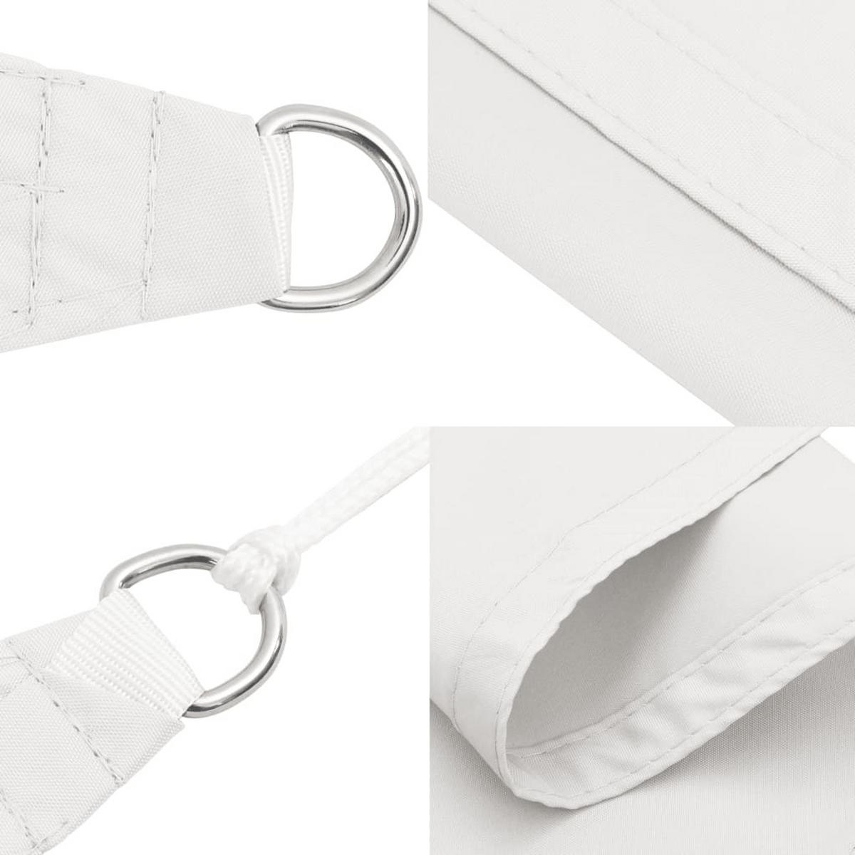 SONNENSEGEL Oxford-Gewebe Rechteckig 4/6 M Weiss - Weiß, Textil (400/600cm) - vidaXL