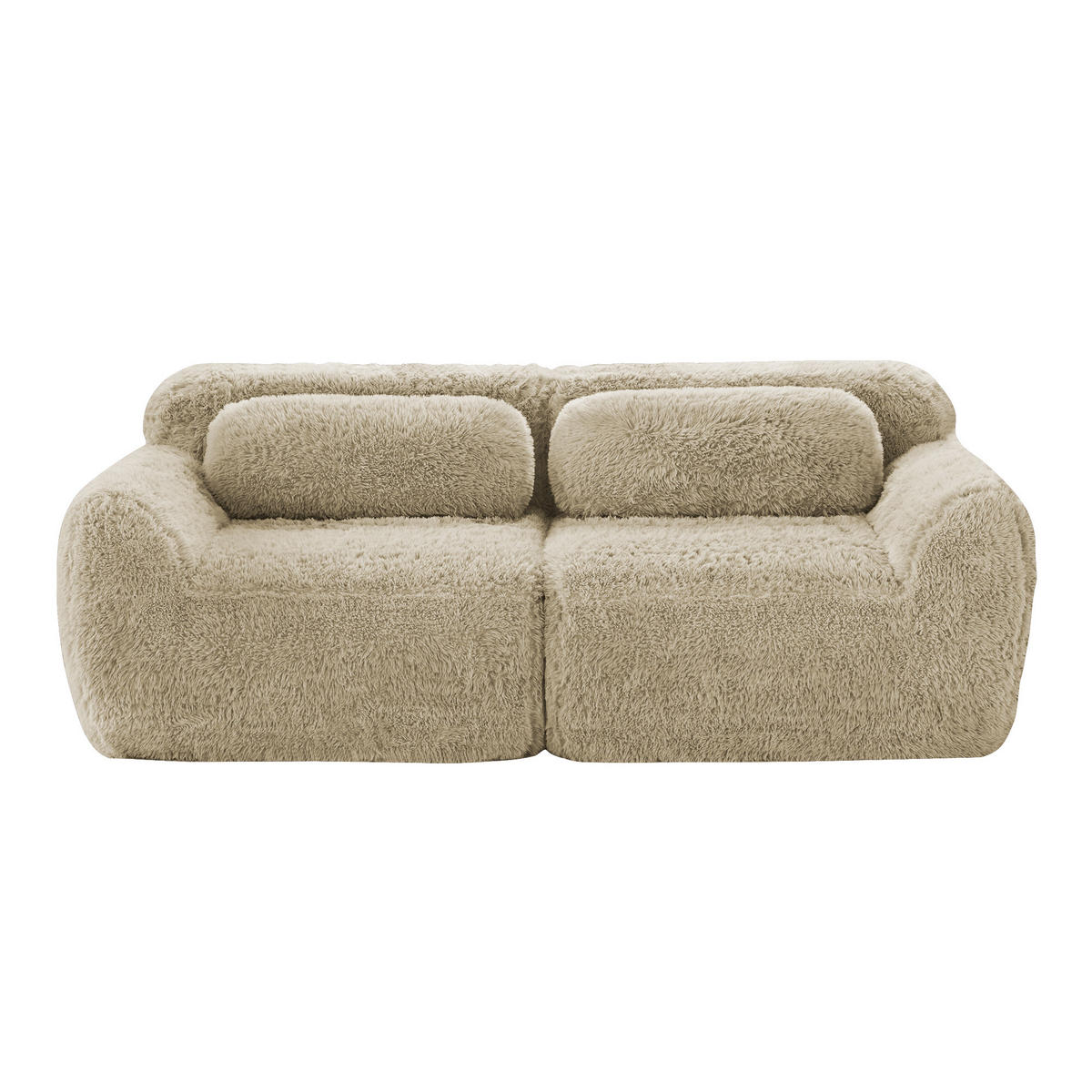 2-SITZER SOFA Beige ergonomisch & montagefrei - Beige, Textil (204/73/104cm) - Urban Meuble