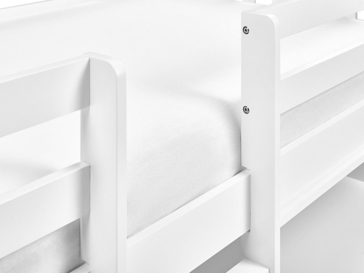 MITTELHOCHBETT Weiß 90-200 cm Susville - Weiß, Holzwerkstoff (90/200cm) - Beliani