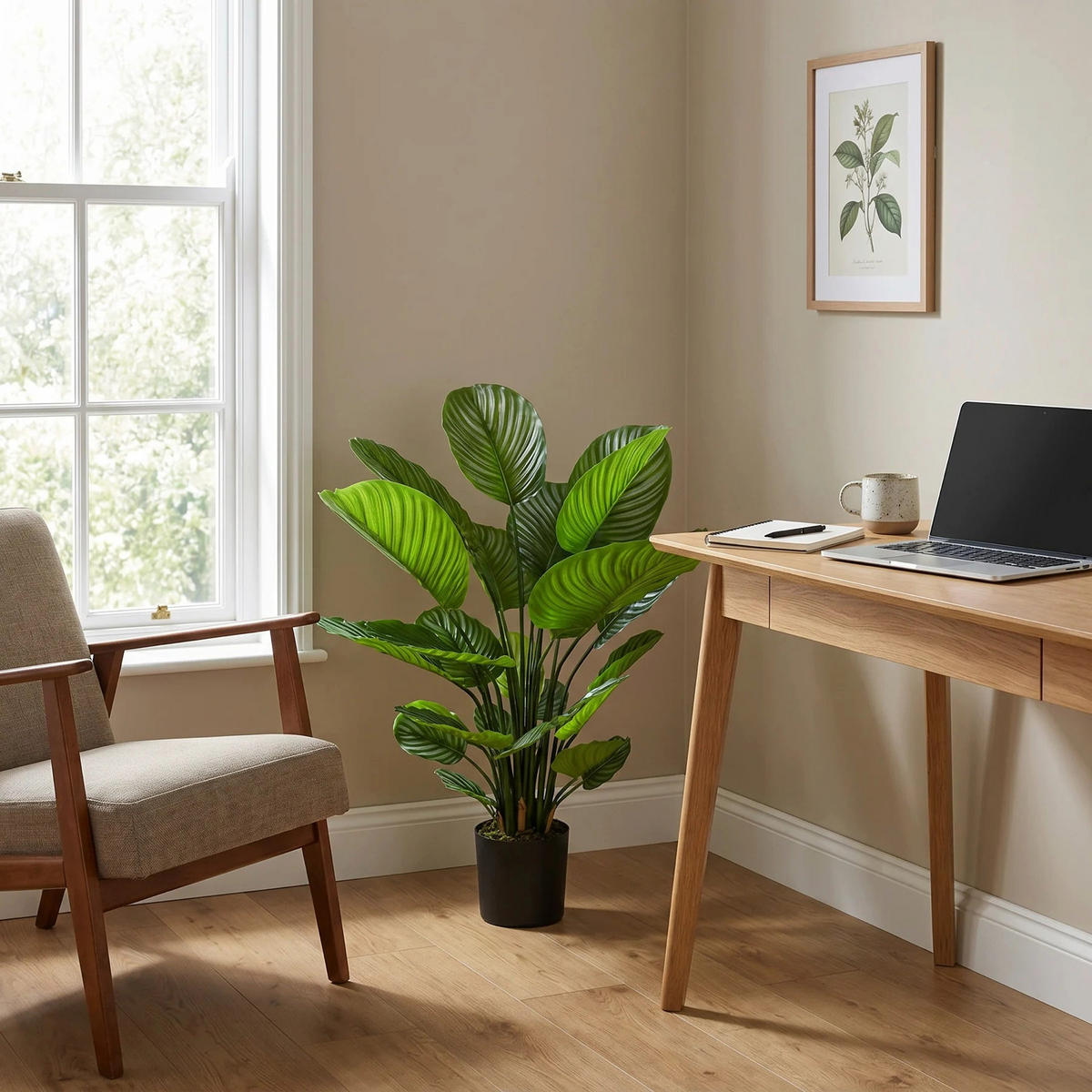 KUNSTPFLANZE Künstliche Calathea – Norelia 80 cm - Grün, Kunststoff (80cm) - aplanta