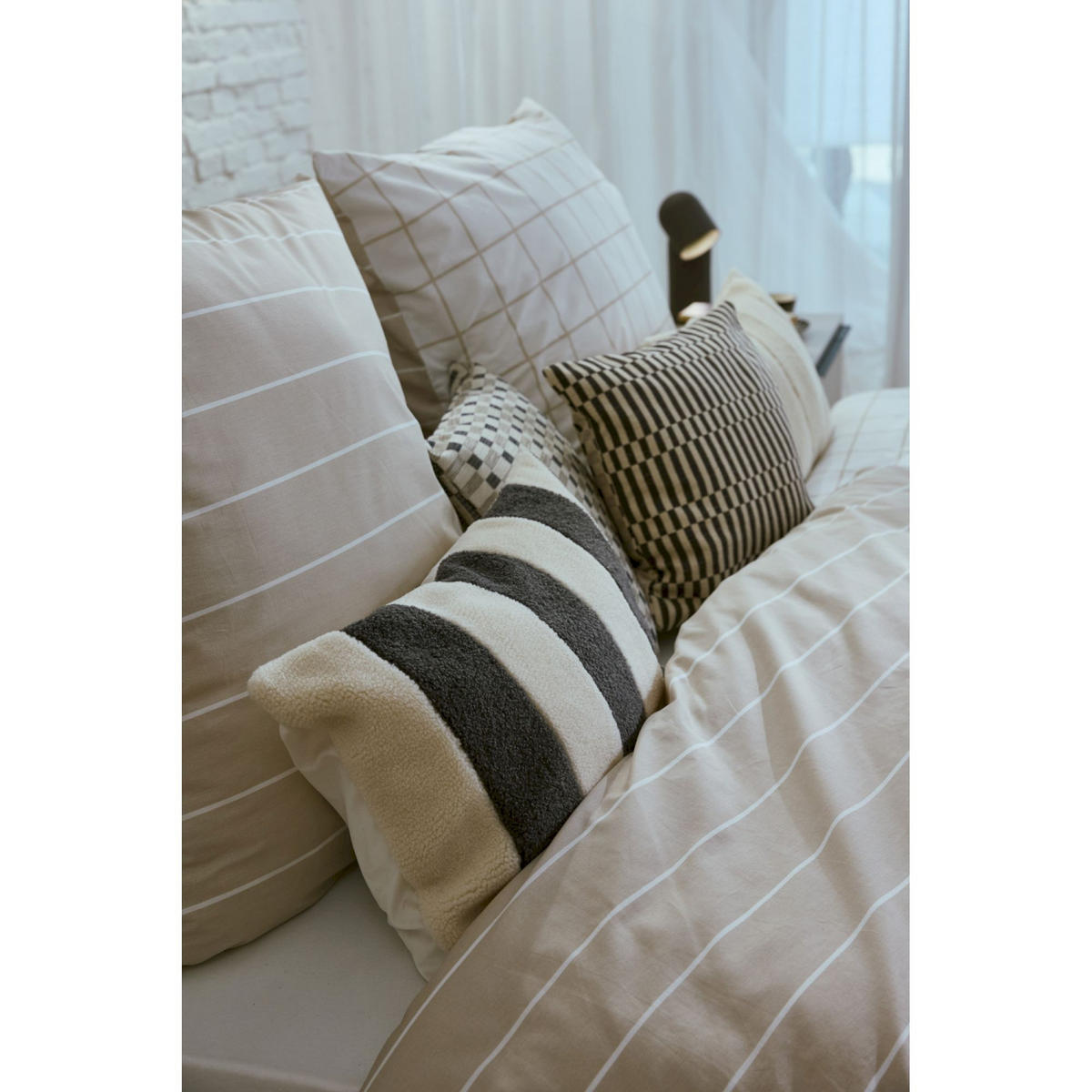 ZIERKISSENHÜLLE TEDDY - Grau, Textil (60/40cm) - Tom Tailor