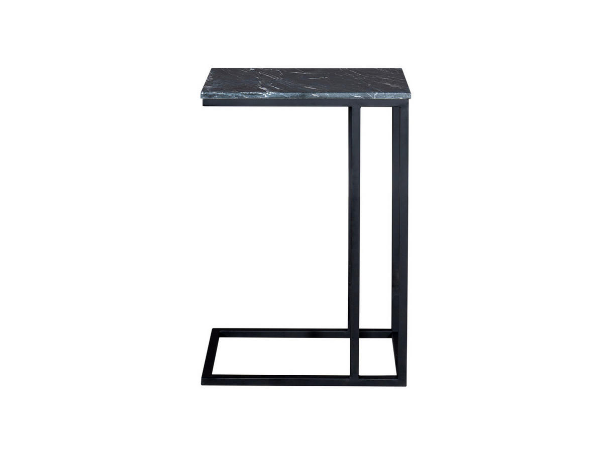 BEISTELLTISCH Marble Marmor 32 cm / 48 cm Schwarz - Schwarz, Holz (48/32/72cm) - Villa Möbel