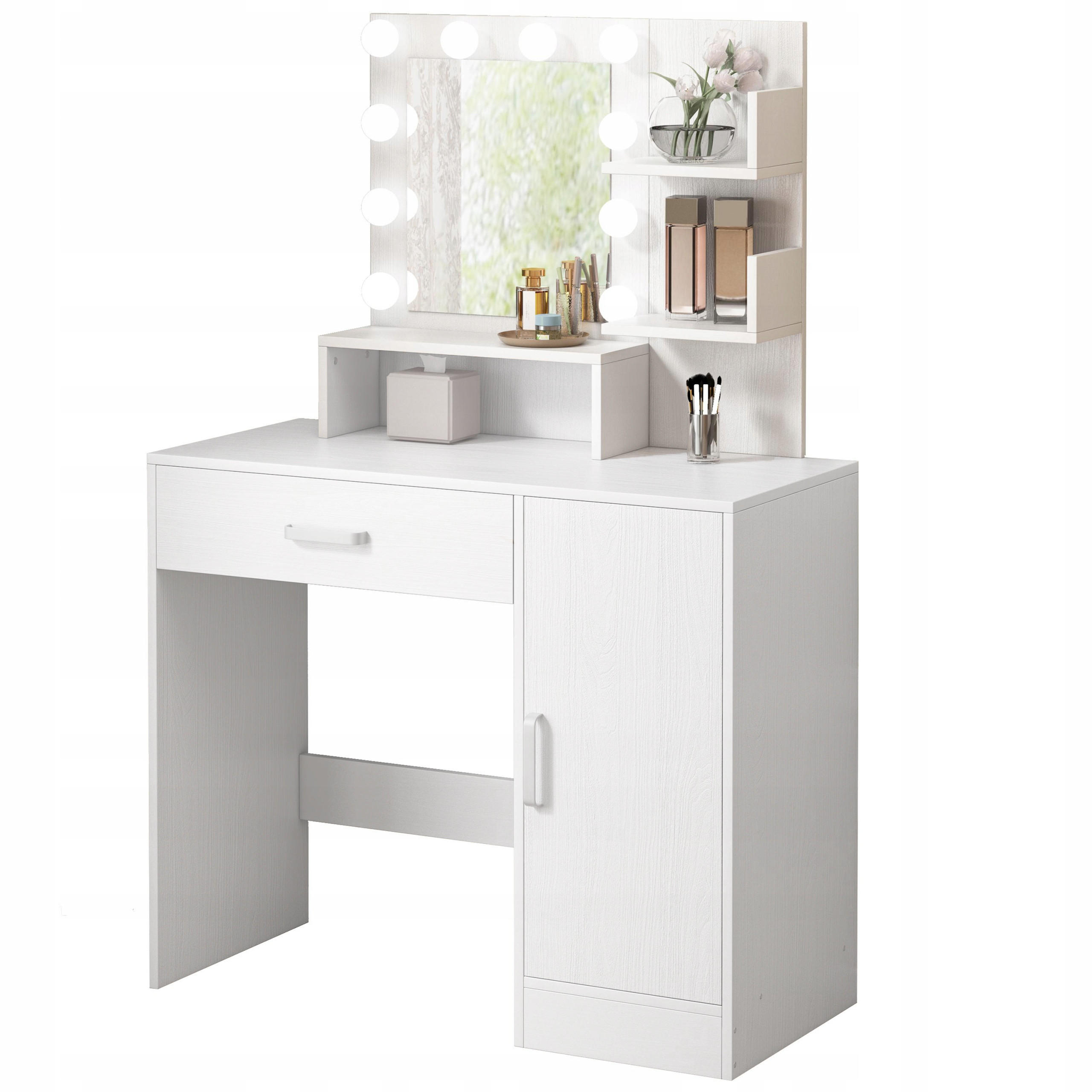 KOSMETIKTISCH weiß 137x90x40 cm - Weiß, Holzwerkstoff (90/137/40cm)