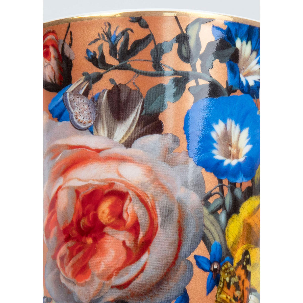 KAFFEEBECHER Wunderbar Flourish - Poppy, mit Geschenkbox - Naturfarben, Keramik (0.6L) - Könitz