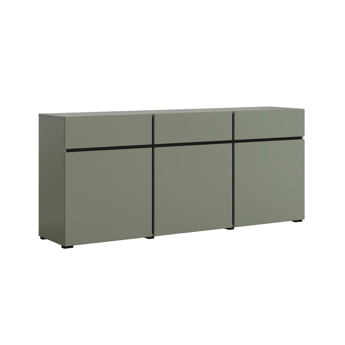 SIDEBOARD Lilia Grün - Grün, Holzwerkstoff (180/78/40cm) - Petits-meubles