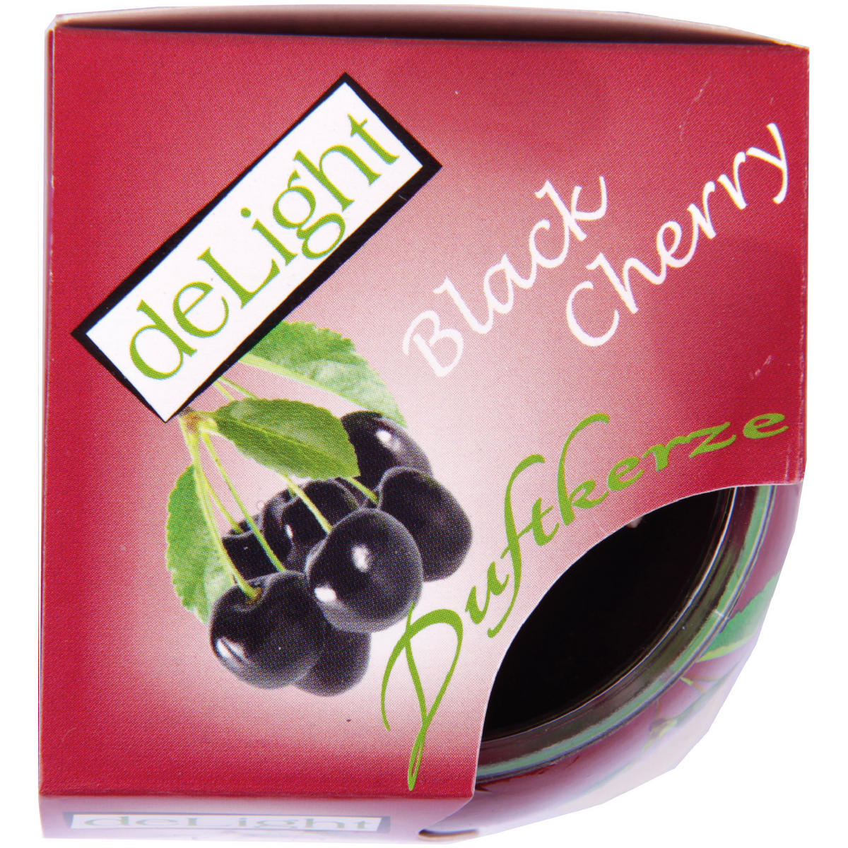 DUFTKERZE "Motiv" Kerze Raumduft Black Cherry - Dunkelrot, Naturmaterialien (7/6cm)