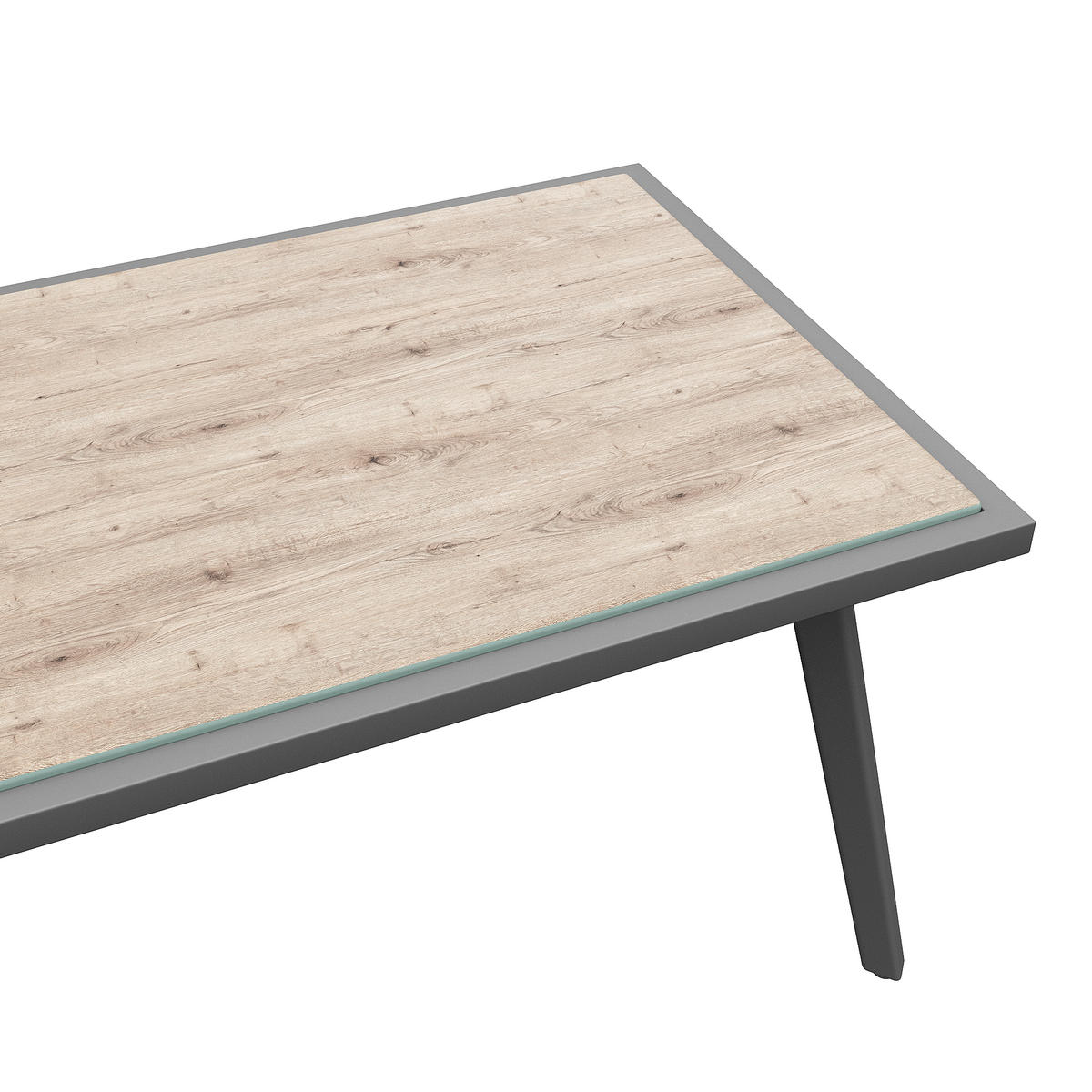 OUTDOOR-SOFASET 124x69x86cm grau aus Metall und mit Kissen - Grau, Holz/Metall - Modfu