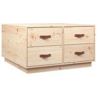COUCHTISCH 80x80x45 cm Massivholz Kiefer - Naturfarben, Holz (80/45/80cm) - furnicato