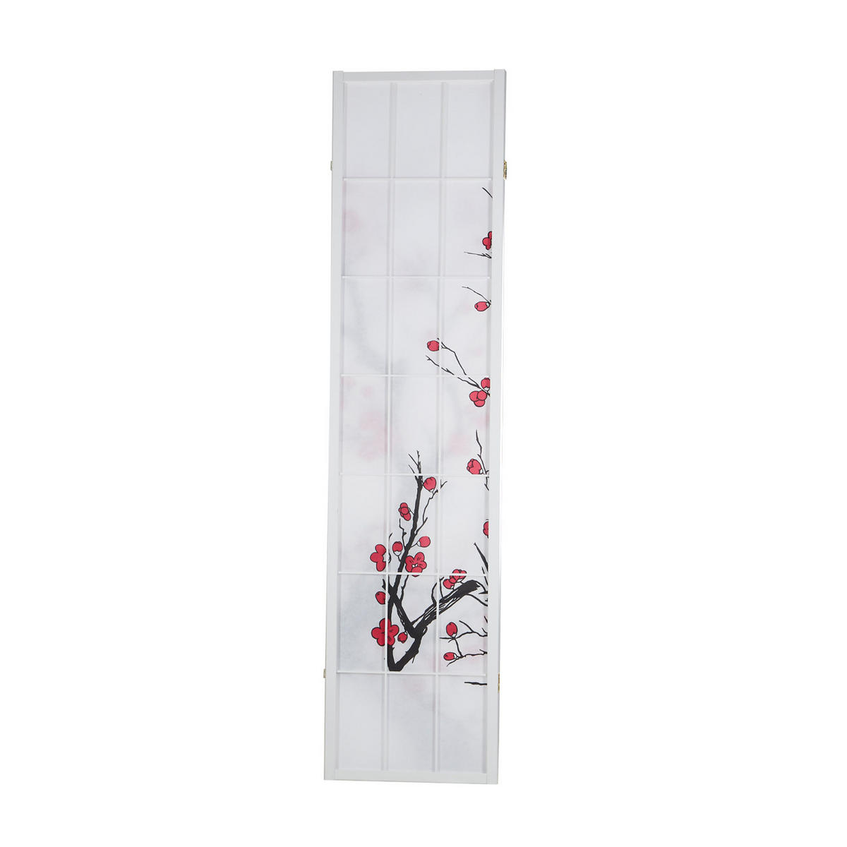PARAVENT 5-tlg. 220/179 cm Weiß Kirschmuster - Weiß, Holz (220/179/2cm) - Homestyle4u