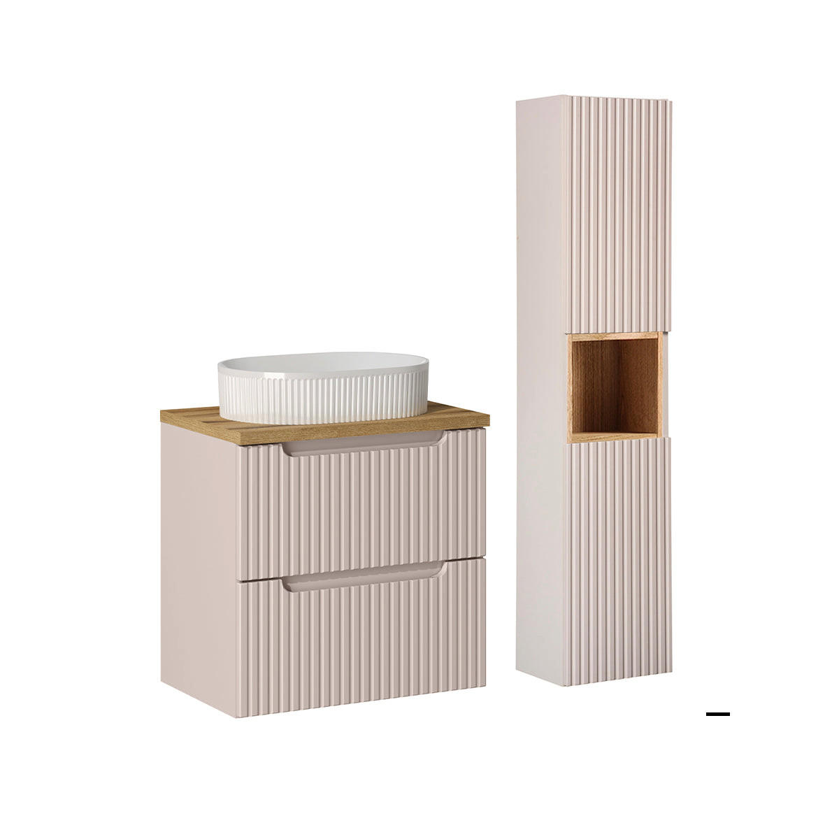 Petits-meubles KOUPELNOVÝ NÁBYTEK 60.4cm Riva 2er-Set Kašmír