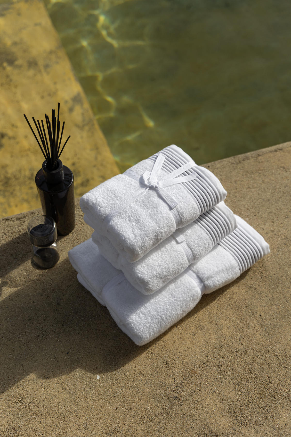 DUSCHTUCH Pure Elegance, 70x140cm, Baumwolle, Weiß - Weiß, Textil (70/140cm) - SOWL