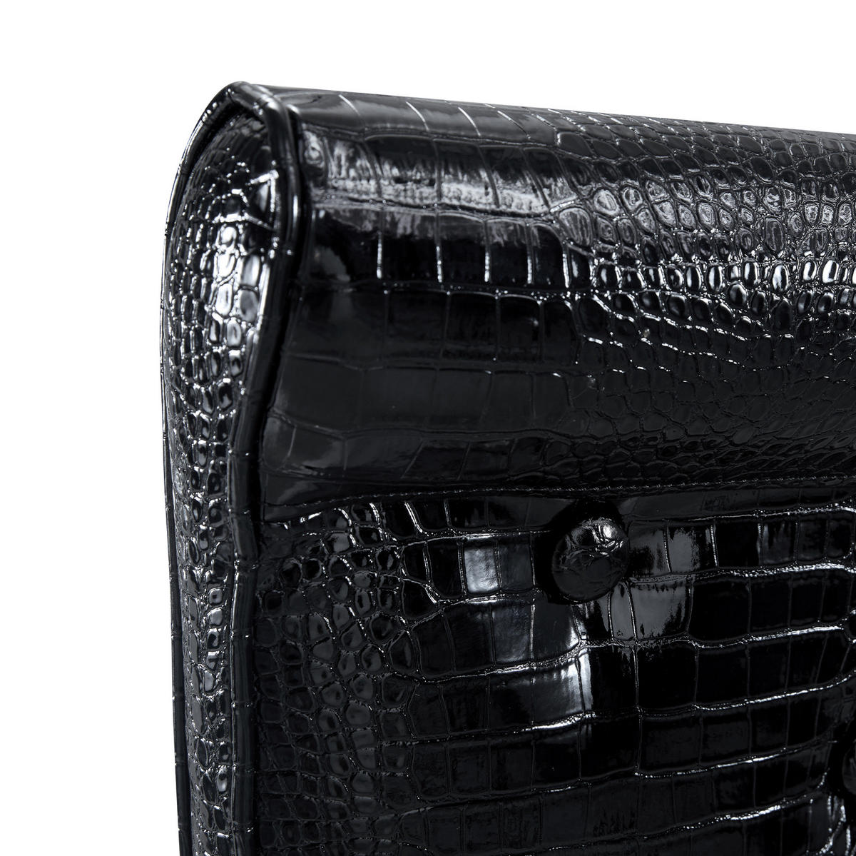 ESSZIMMERSTUHL 4er-Set mit PVC-Bezug und Metallbeinen Schwarz - Silberfarben, Metall (42/101/61.5cm) - Meubliv