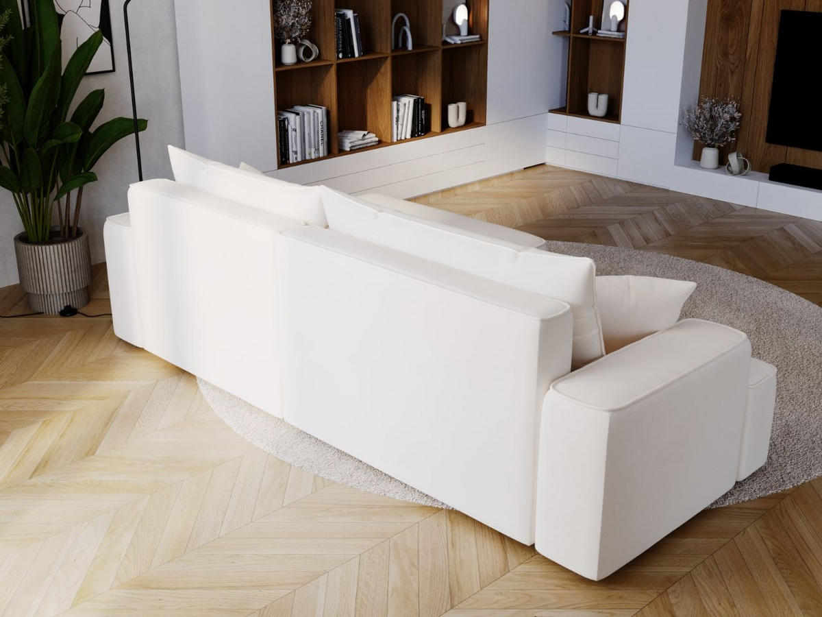ECKSOFA California Creme Rechts - Creme, Holz/Textil (270/165cm) - Graingold