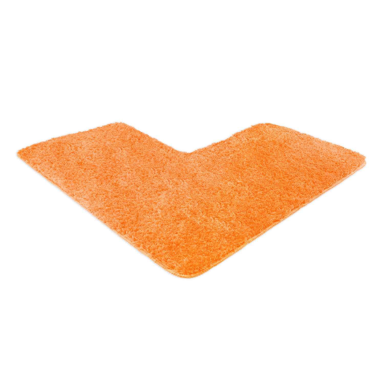 ECKBADEMATTE Florenz - Orange, Textil (100/100cm) - WohnDirect