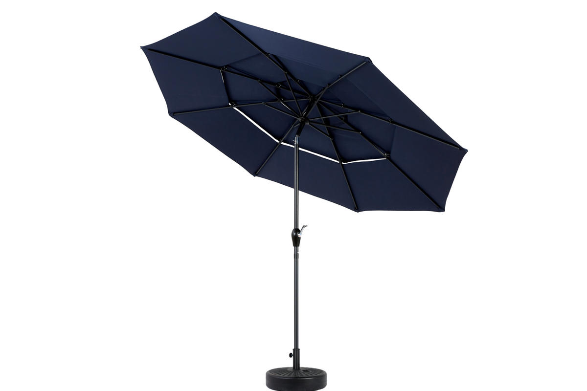 SONNENSCHIRM Doppel Rechteck navyblau - Blau, Metall (294/294cm) - ComfortXL