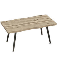 COUCHTISCH 100/50/45 cm mit 4 cm Tischplatte und Stahlbeinen in Holzoptik, Eiche - Eichefarben, Holzwerkstoff (100/50/45cm) - Redom