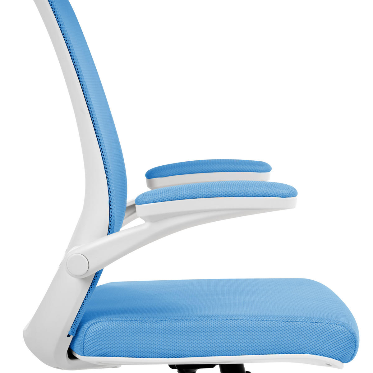 BÜROSTUHL Hellblau Overlord - Hellblau, Textil (49/100/63cm) - Beliani