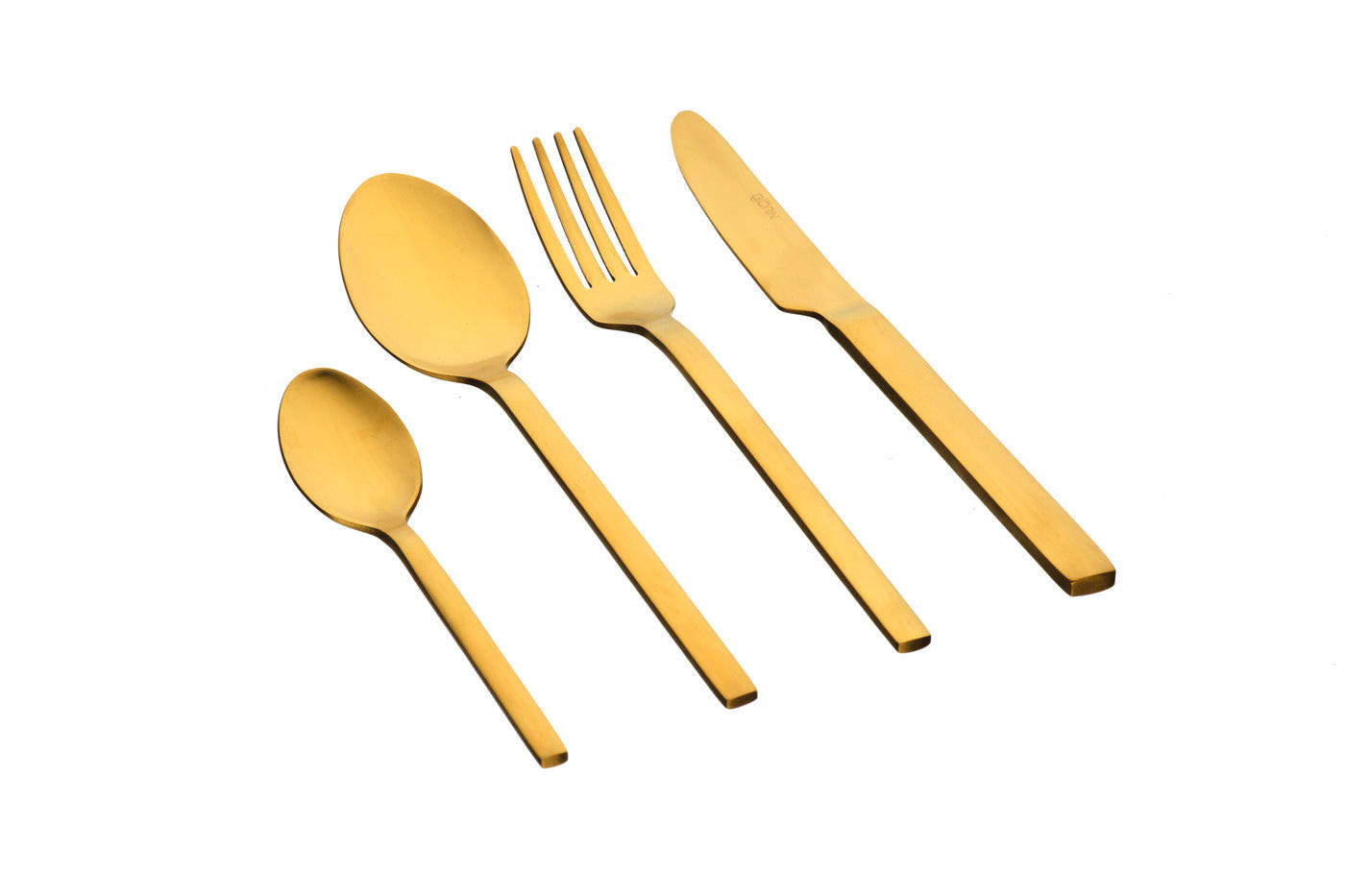 BESTECKSET 24-teilig Emund - Gold - Goldfarben, Metall - Björn
