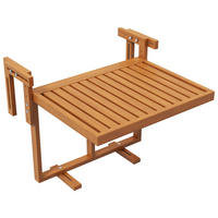 BALKONHÄNGETISCH, Teak, Kiefernholz - Braun, Holz (68/65/55cm) - Outsunny