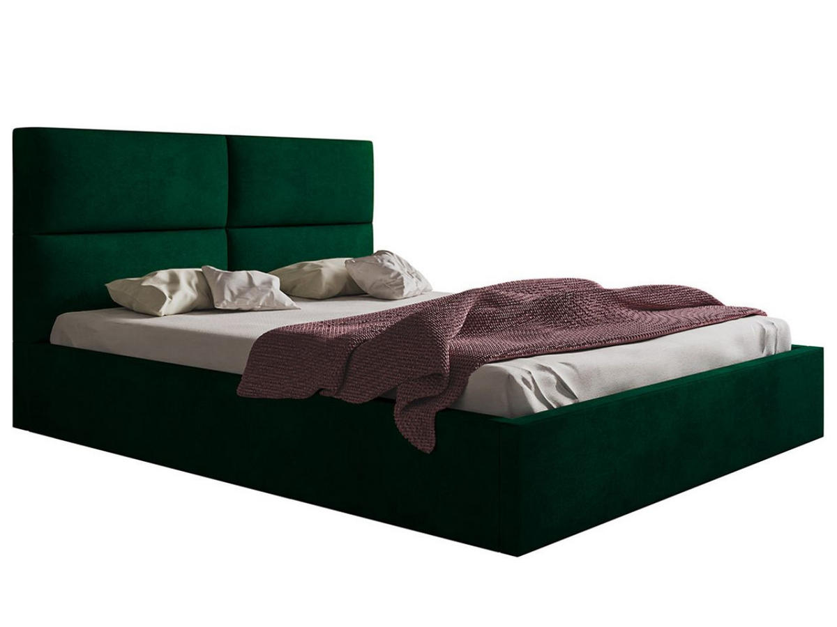 POLSTERBETT Marad 120x200 Grün - Naturfarben/Grün, Holz/Textil (120/200cm) - Graingold