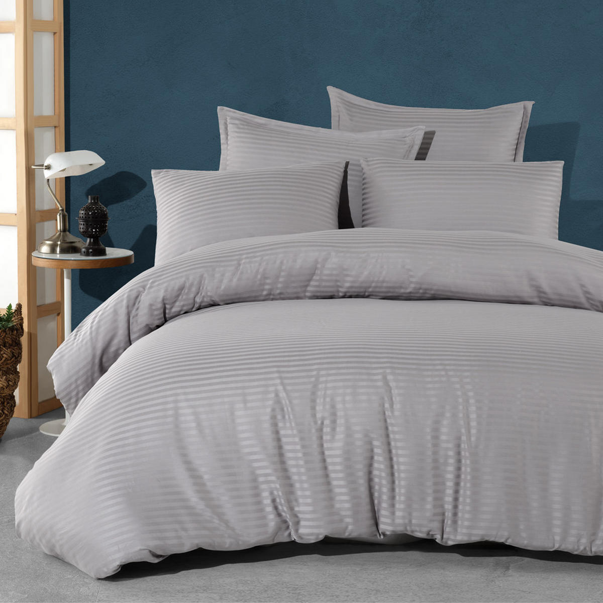 BETTWÄSCHE 3-teilig 200/200 cm YS - Hellgrau, Textil (200/200cm) - ROLFNERS