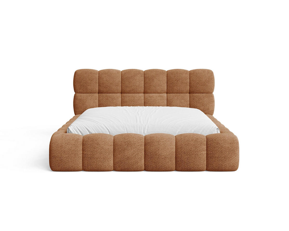 POLSTERBETT - Bett 19 - 160x200 - Terra (Arena 09) - Orange, Holzwerkstoff/Textil (160/200cm) - Möblo