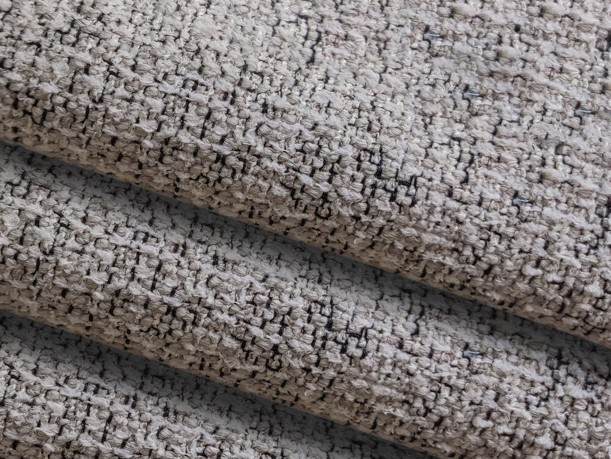 3-SITZER SOFA mit Schlaffunktion Strukturstoff Stoff Beige - Beige/Schwarz, Kunststoff/Textil (238/82/105cm) - Makamii