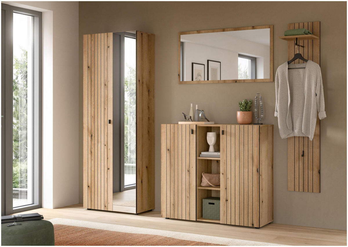 SPIEGEL Station Evoke Oak Nachbildung - Braun, Holzwerkstoff (106/55/2cm) - Xonox